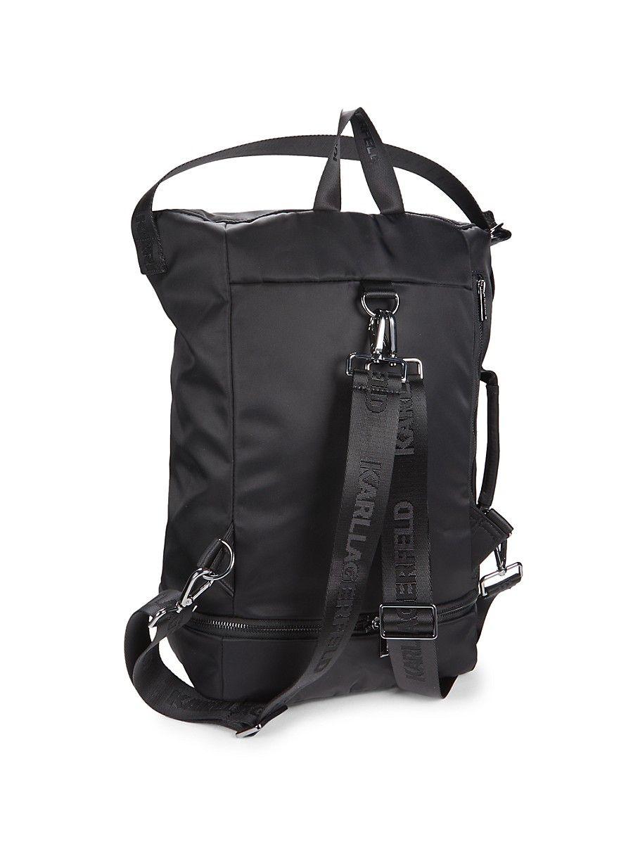 Modern Black Nylon Backpack Men - Karl Lagerfeld Bag