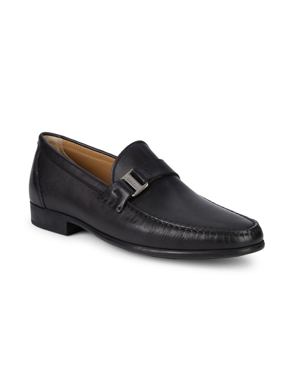 Bally Colbar Leather Loafers in Black - Lyst