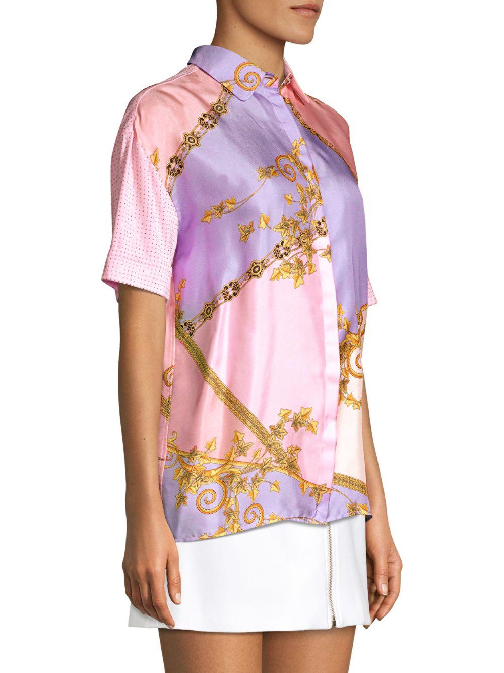 buttercream silk shirt and it versace