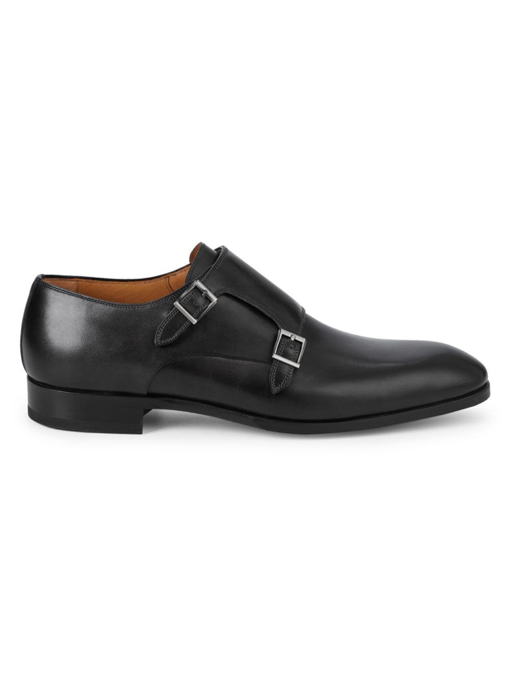 Magnanni Leather Lucio Double Monk Strap Dress Shoes in Grey (Gray) for ...