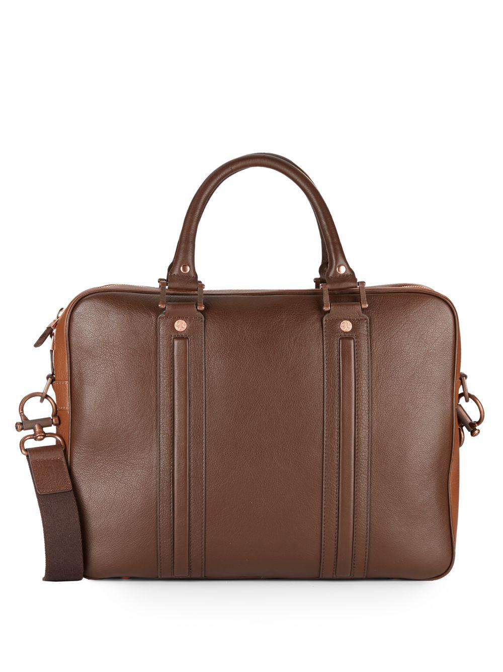 robert graham roman leather briefcase