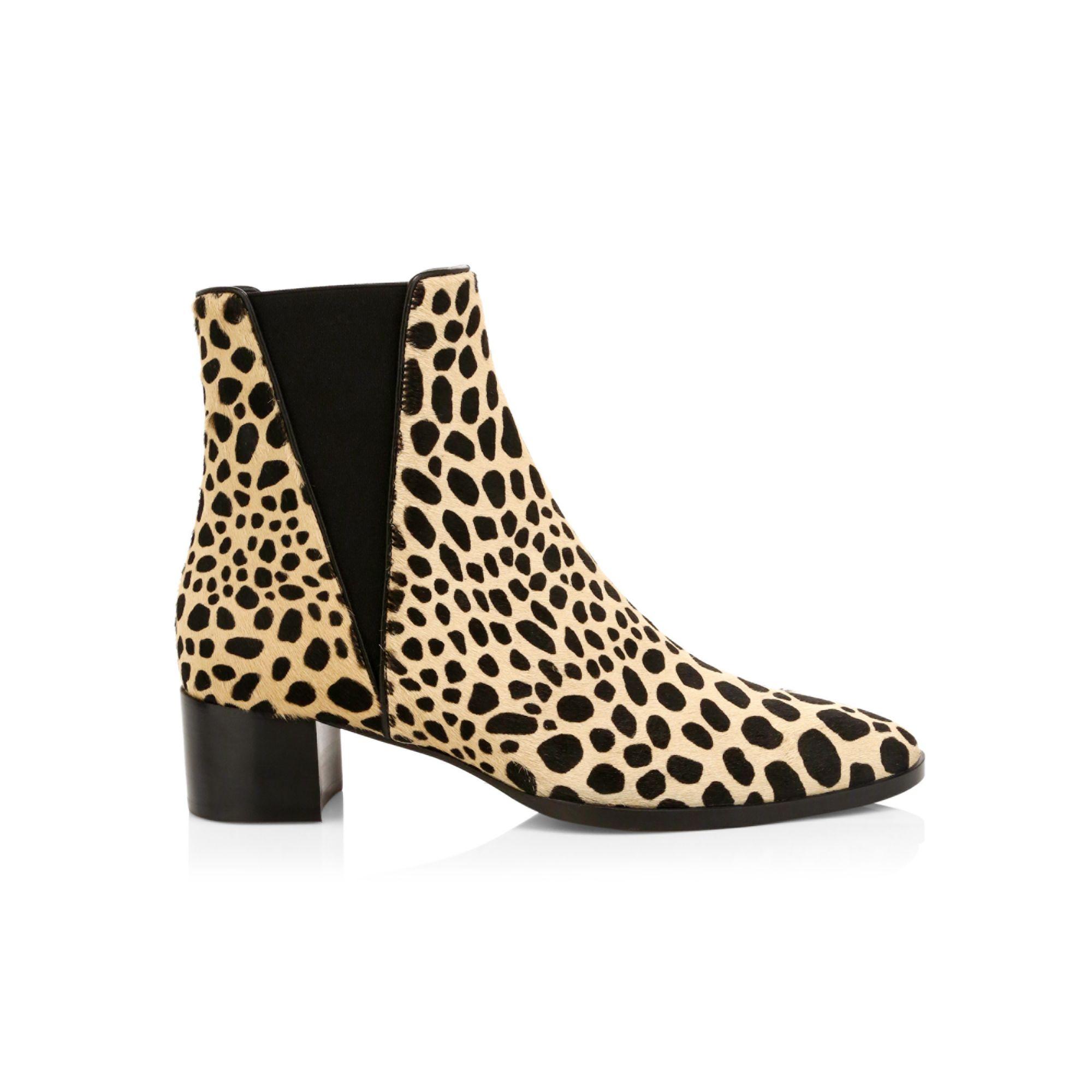 Giuseppe Zanotti Leather Judy Animal-print Calf Hair Chelsea Boots in ...
