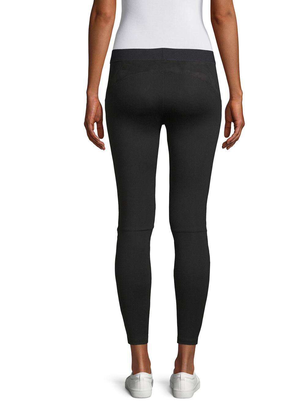 David Lerner Synthetic Faux Suedeaccented Moto Leggings
