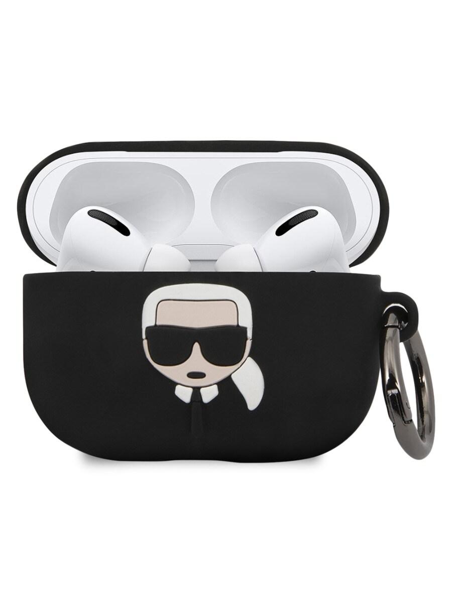 Karl Lagerfeld Embossed 3d Logo Airpods Pro Case Cover in Black | Lyst