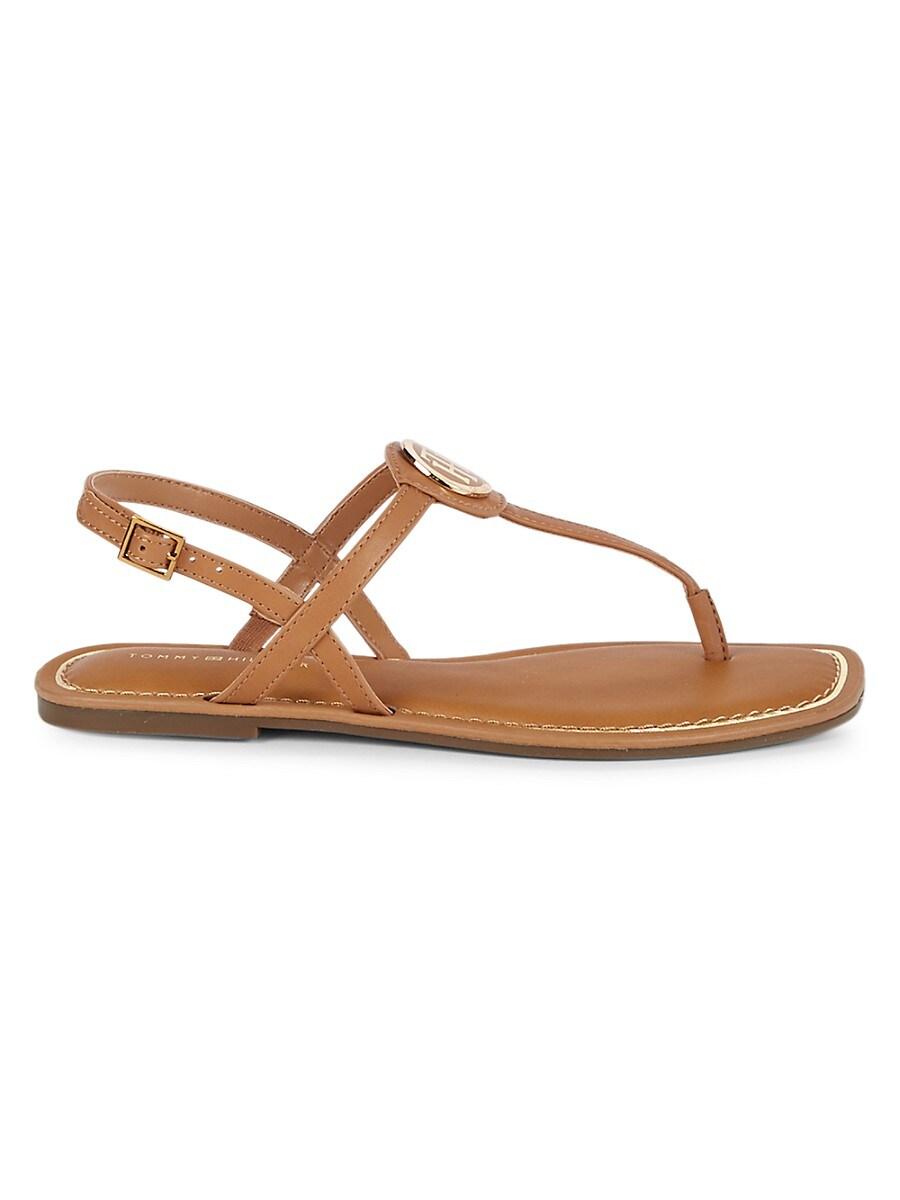Tommy Hilfiger Janae Thing Sandals in Tan (White) | Lyst