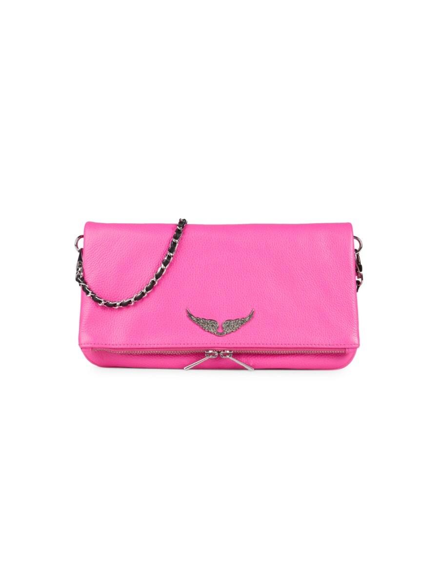 Zadig u0026 Voltaire Women's Rock Gained Leather Shoulder Bag - Red | Lyst