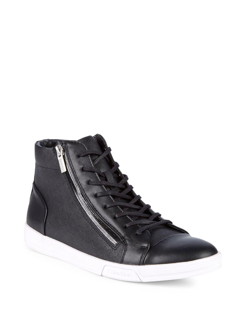 Calvin Klein Berke Lace-up High-top Sneakers in Black for Men | Lyst