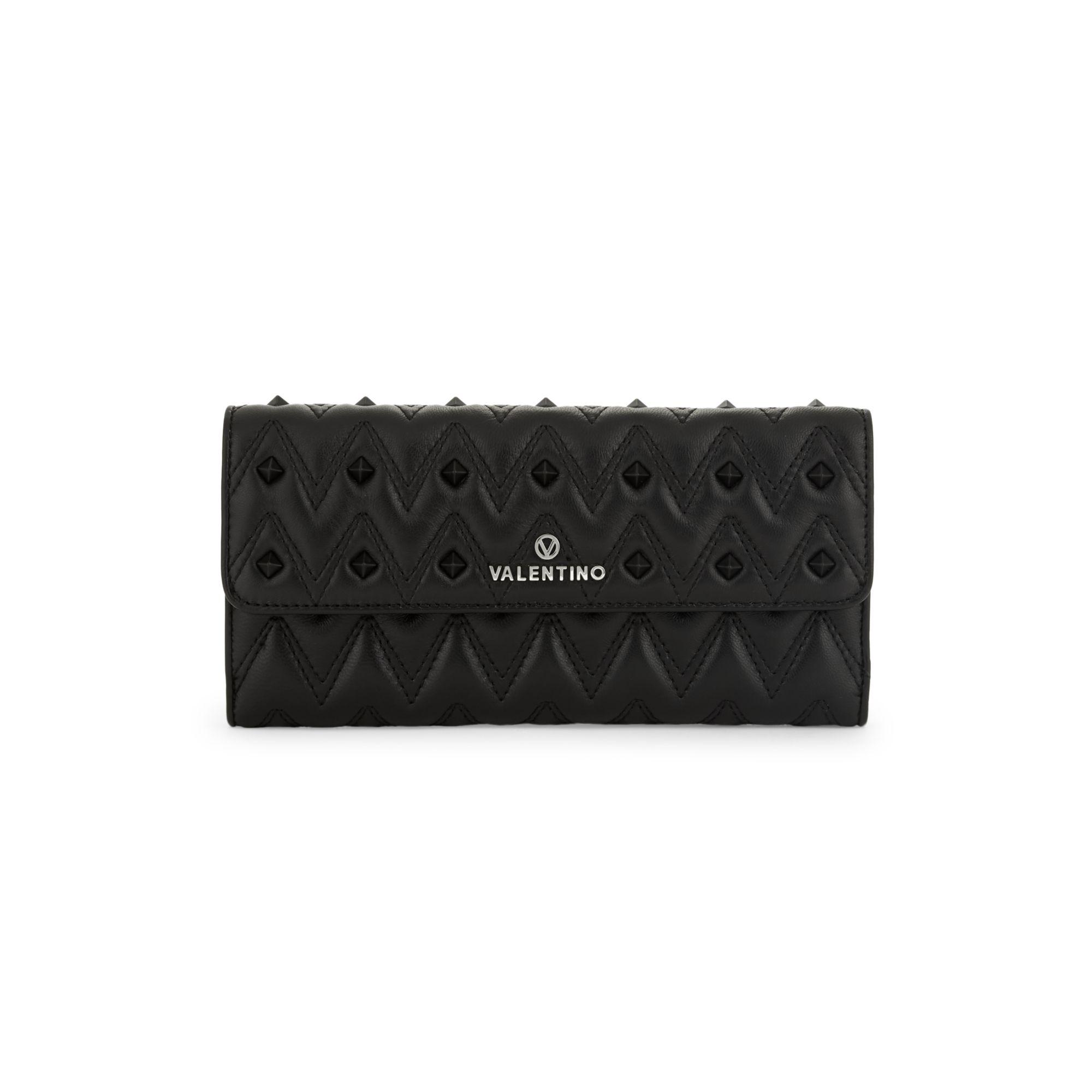 Valentino By Mario Valentino Leather Julius Studded Flap Wallet in 