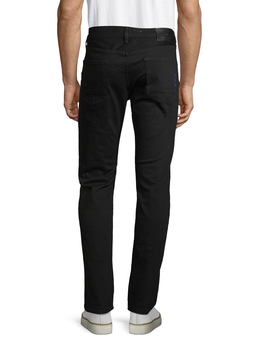 Scotch & Soda Denim High-rise Skinny Jeans in Black for Men - Lyst