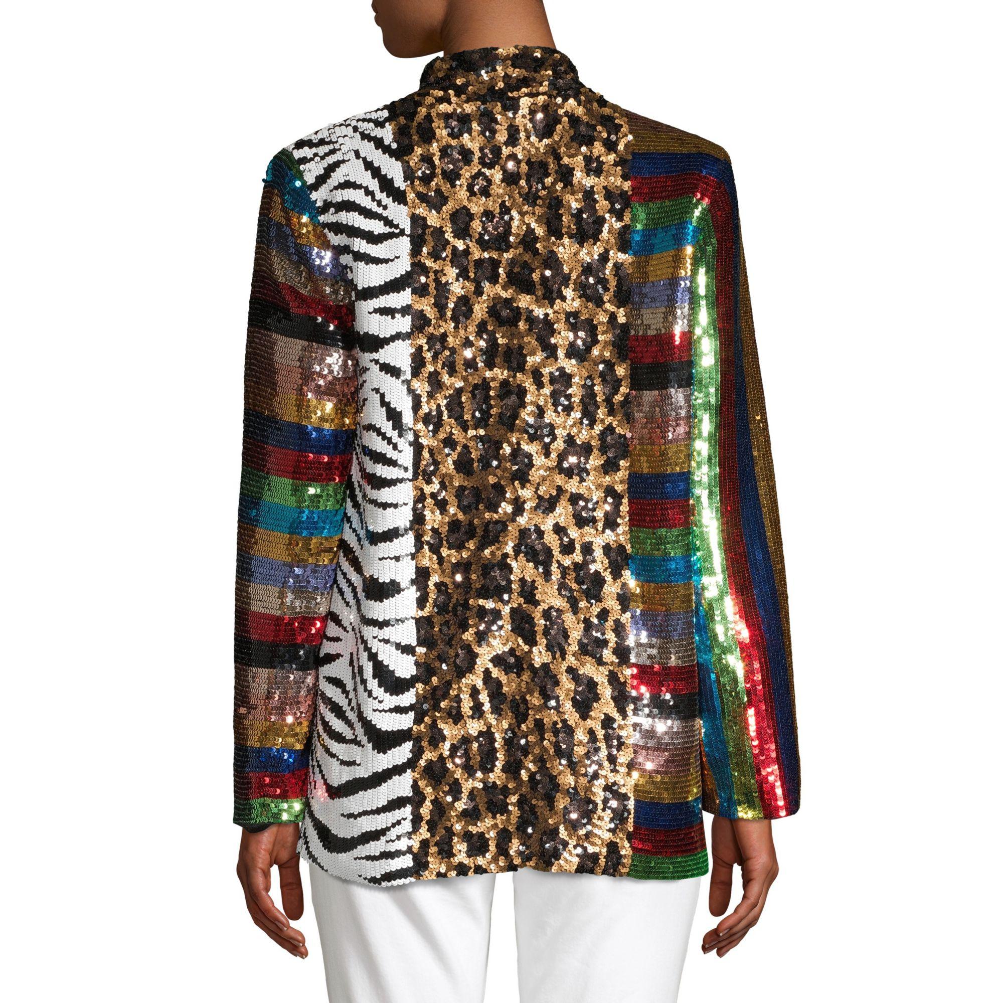 alice and olivia patchwork jacket