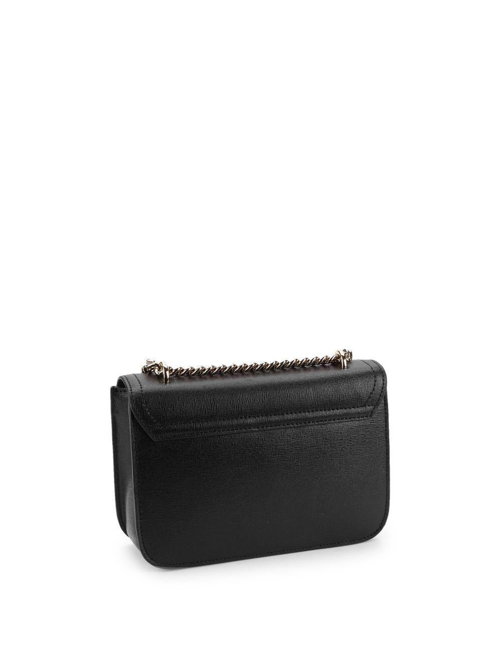 Furla Mini Carol Leather Crossbody Bag in Black | Lyst