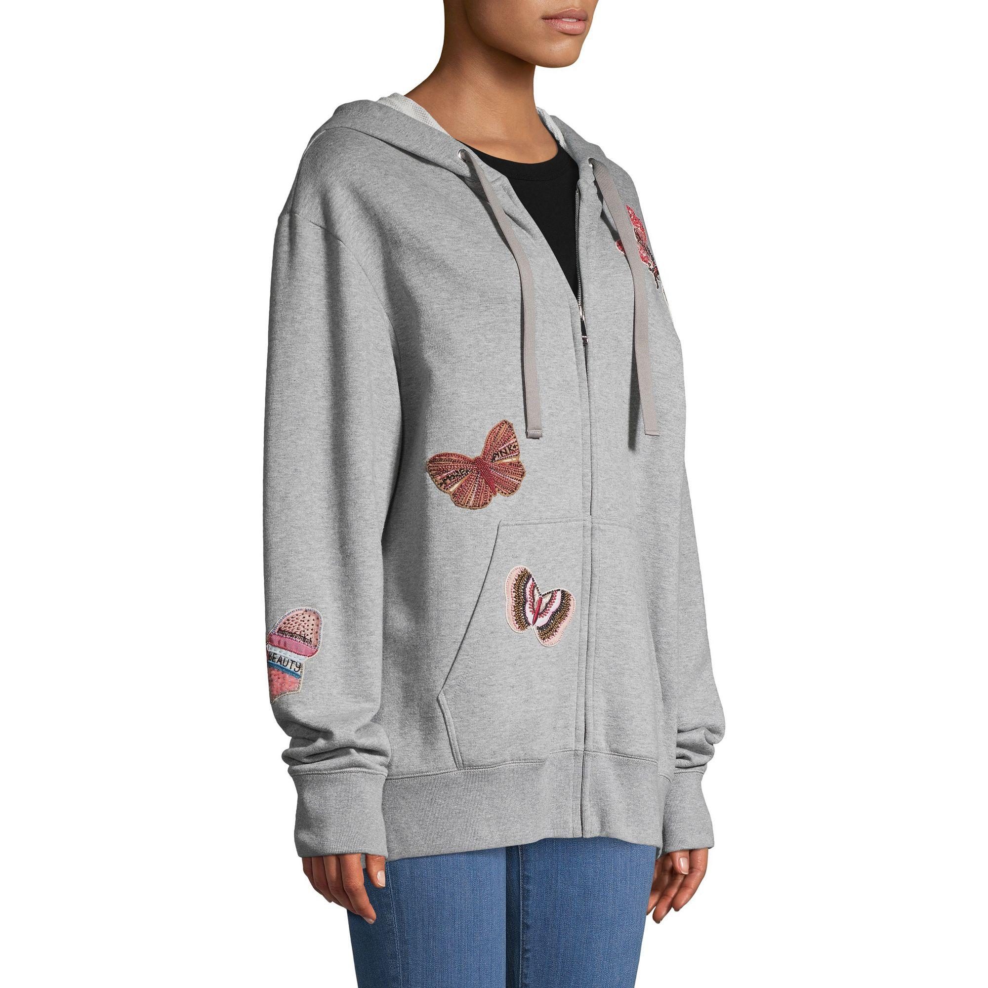 butterfly patch hoodie