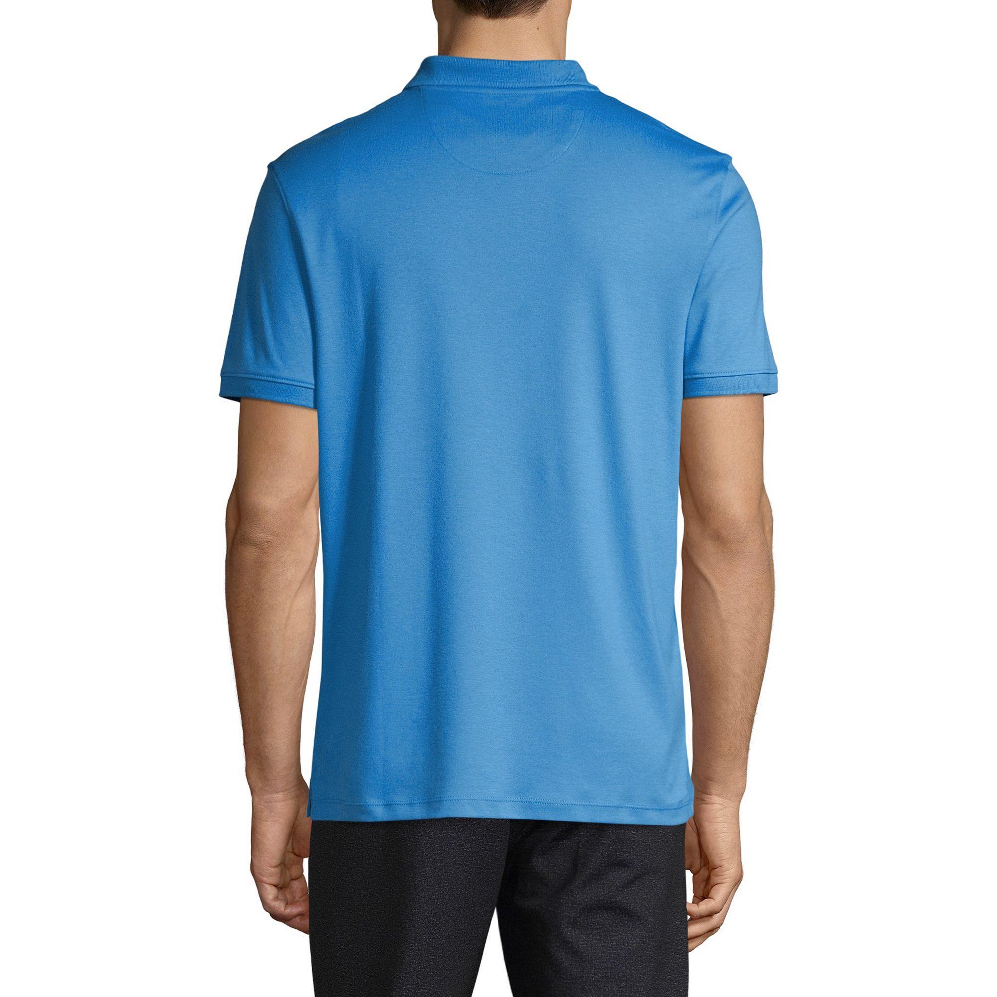 Calvin Klein Liquid Touch Cotton Polo in Blue for Men - Lyst