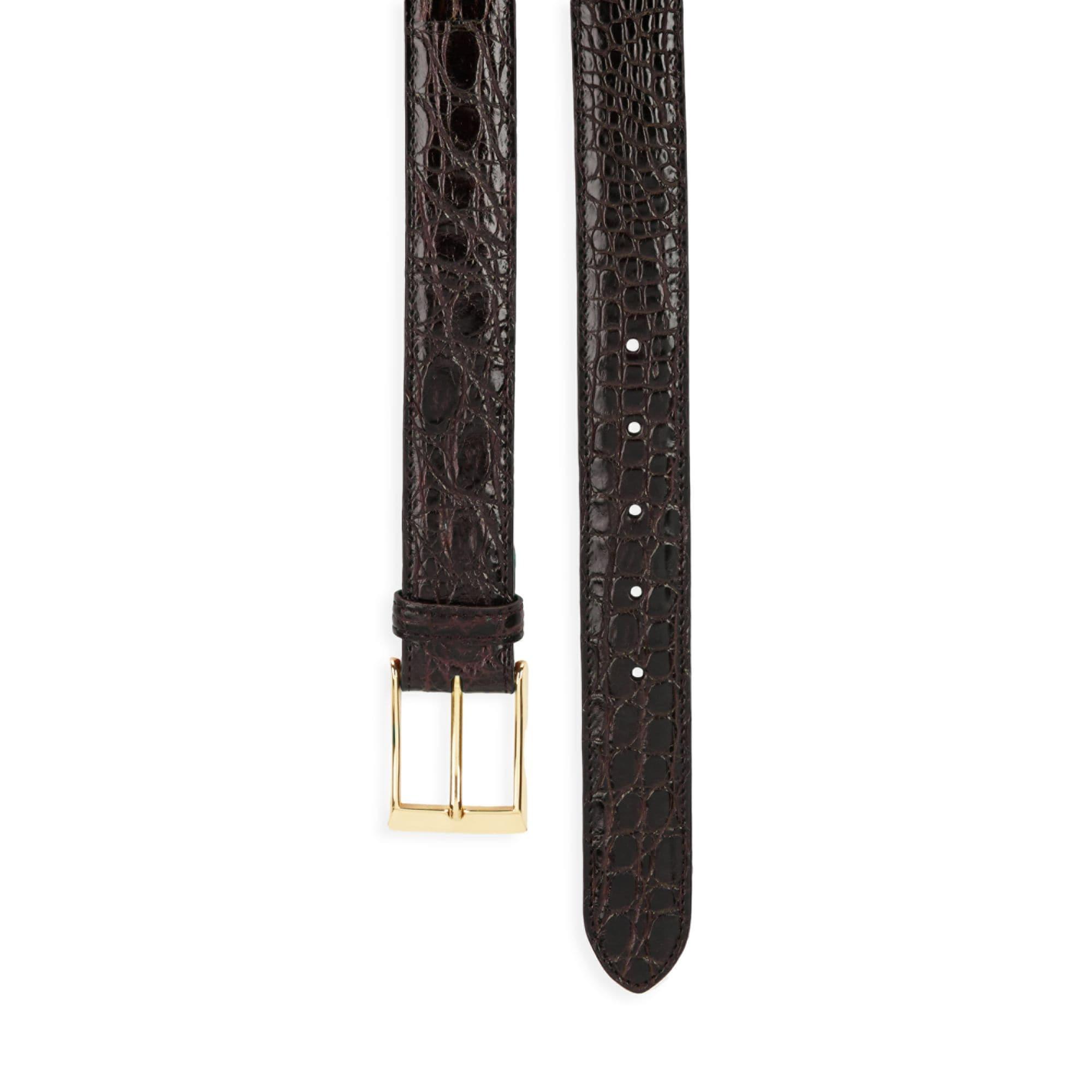 Saks Fifth Avenue Boxed Crocodile Leather Belt for Men - Lyst
