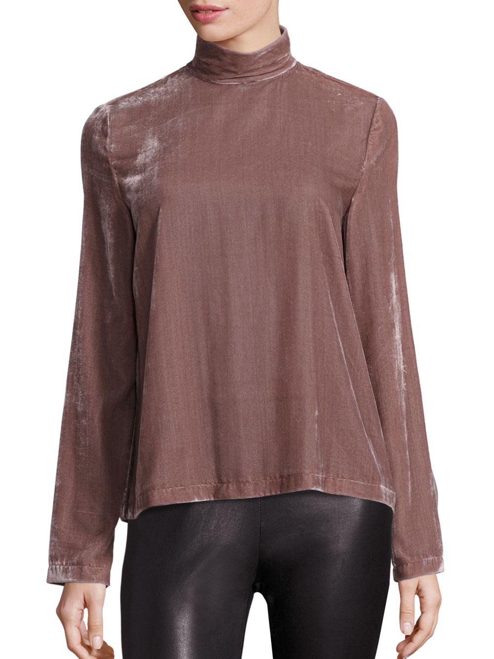 velvet turtleneck top