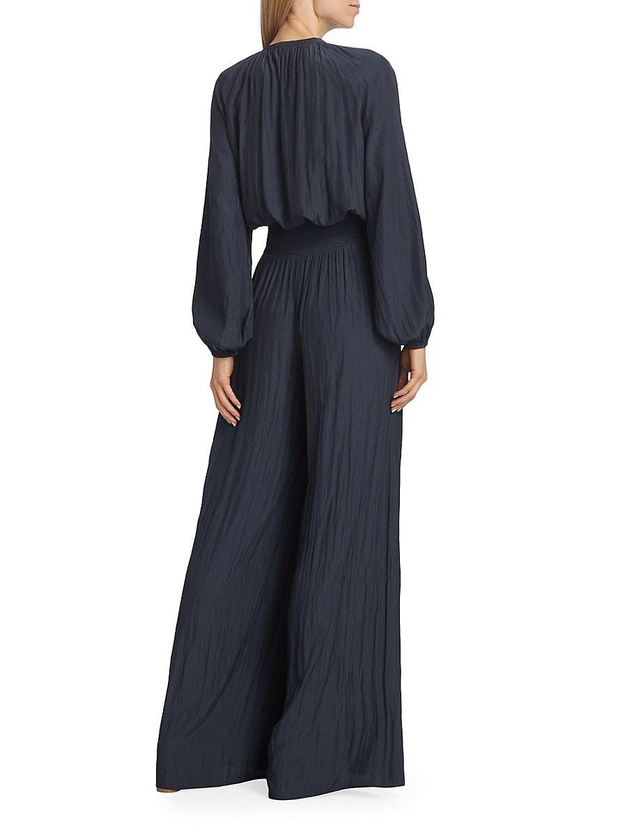 RAMY BROOK PRINTED CAPONE offers PURPLE/ BLACK WIDE LEG JUMPSUIT SIZE 10-$595