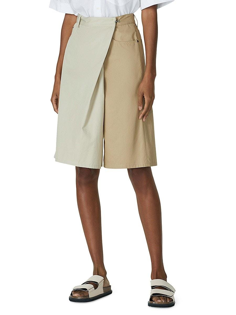 MM6 by Maison Martin Margiela Cotton Asymmetric Knit Skirt in White Womens Clothing Skirts Maxi skirts 