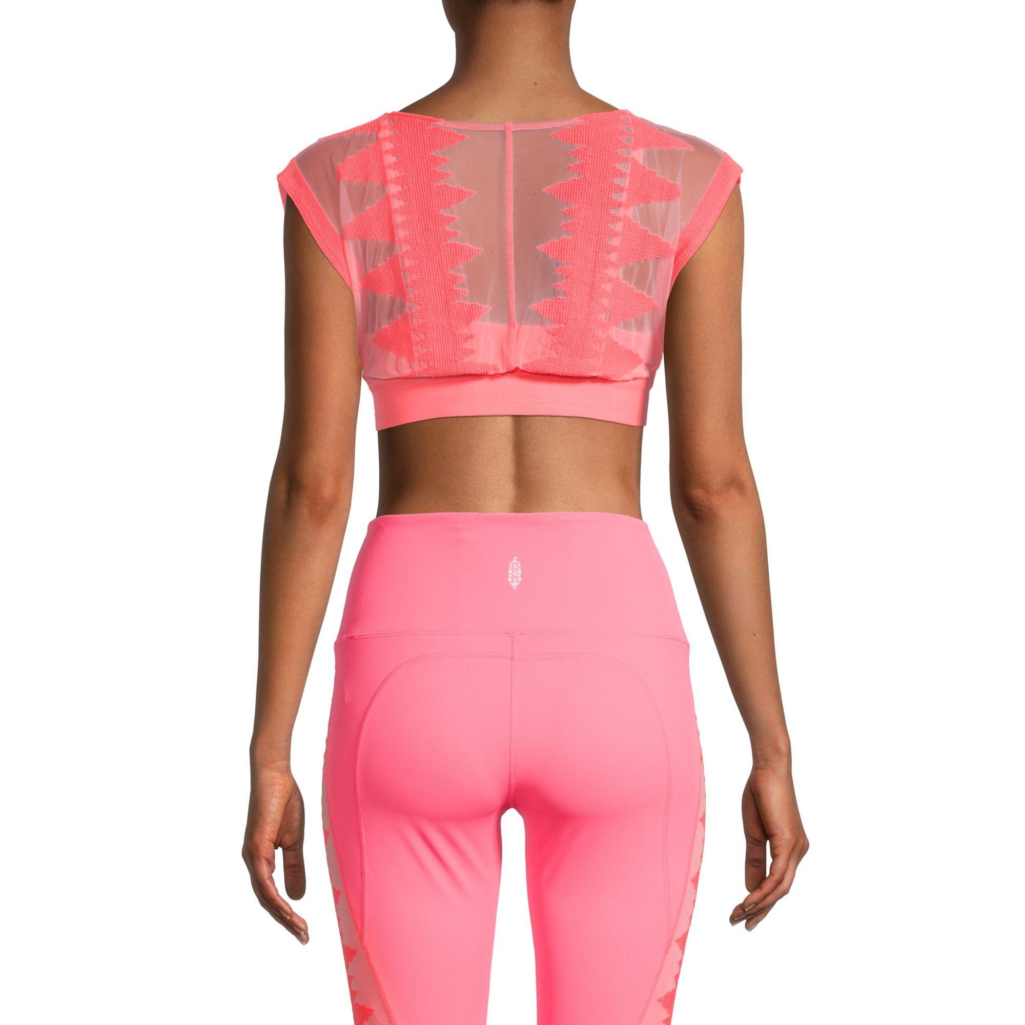 Free People Riptide Cropped Top in Pink