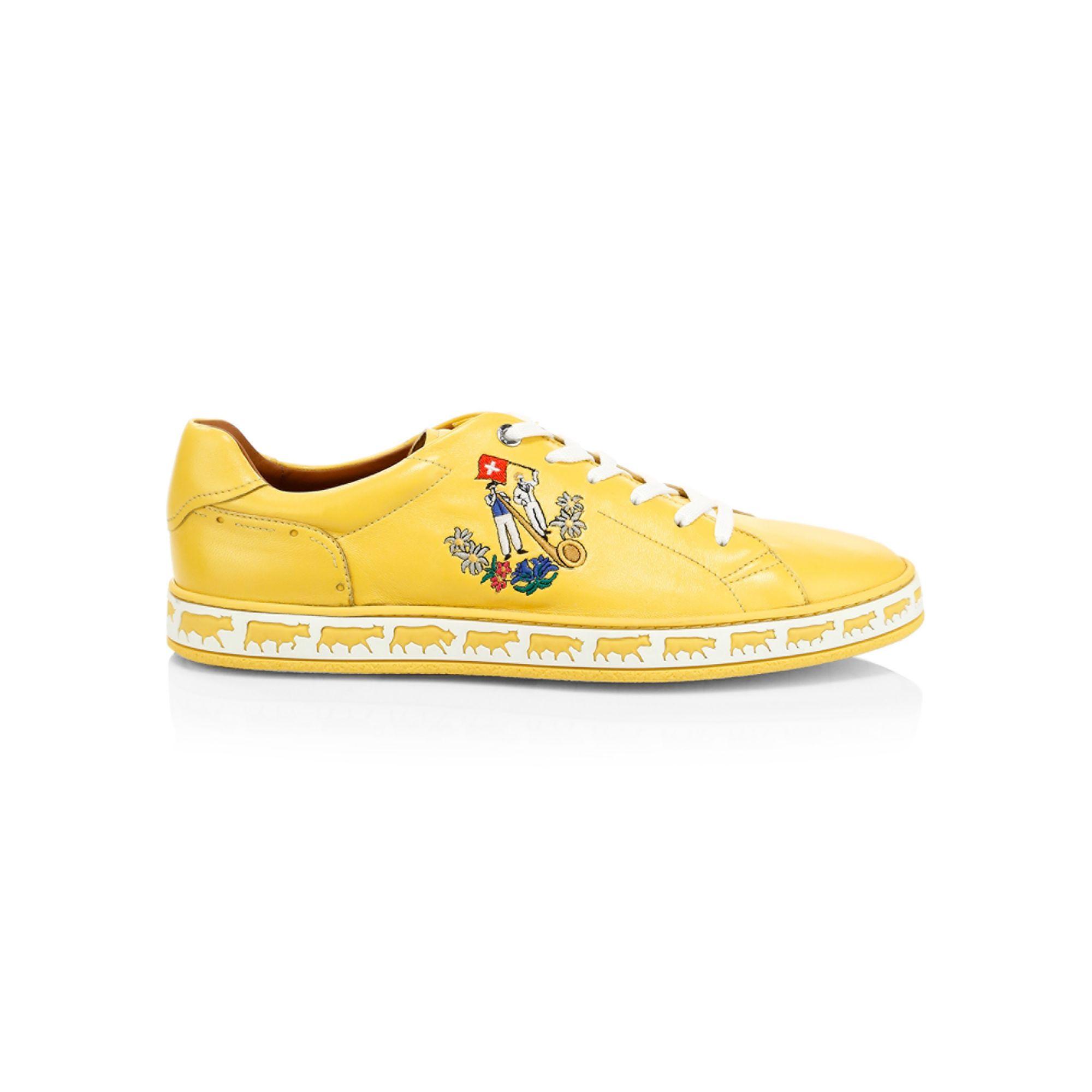 Bally Leather Men's Anistern Low - Top Sneakers in Yellow for Men | Lyst