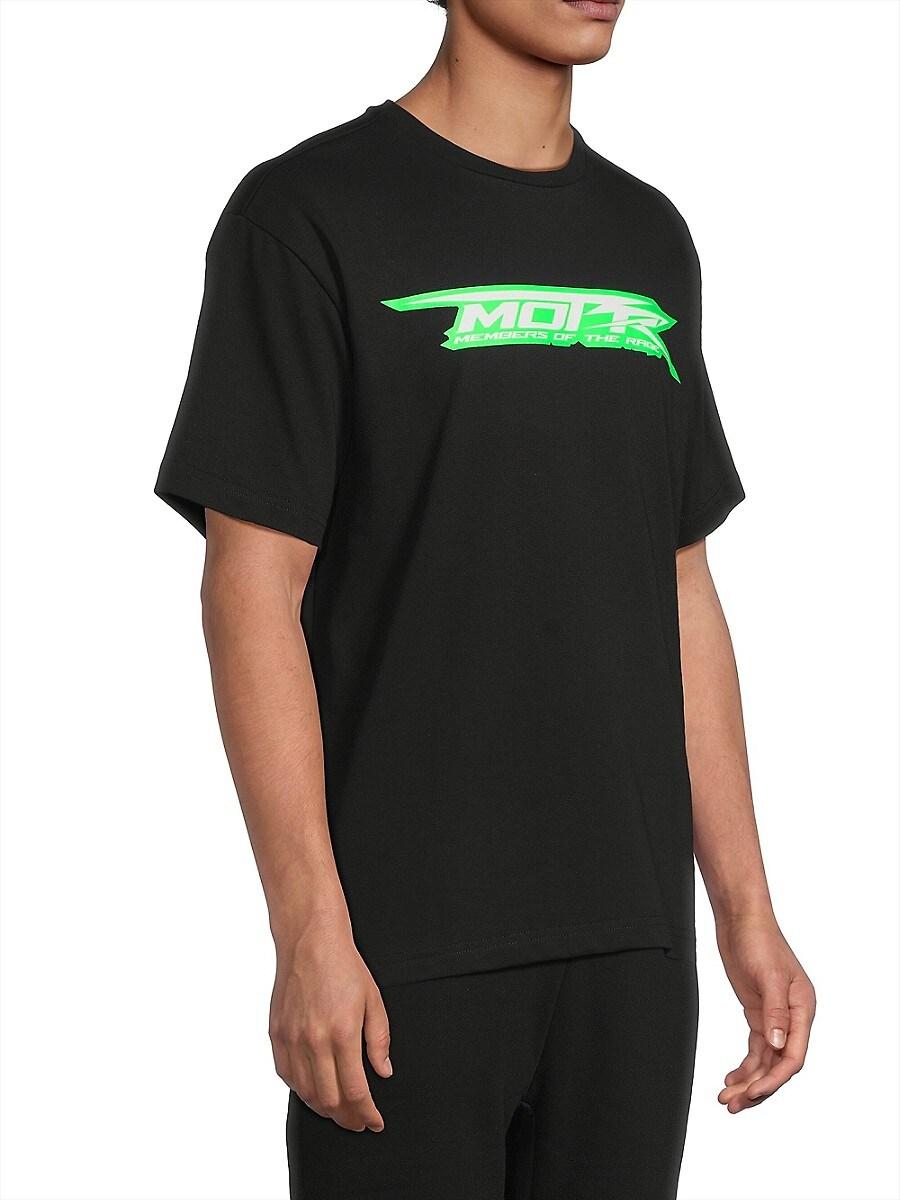 【関税込み】Members of the Rage ブラック MOTR Tシャツ Members of The Rage K-Motr Cotton T-Shirt in Black for Men