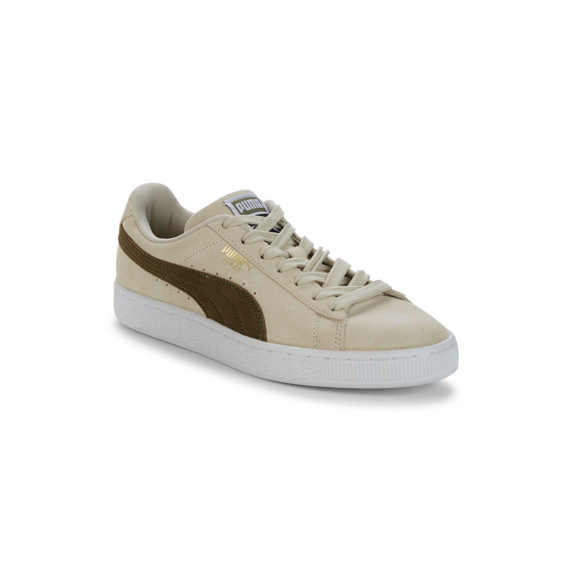 PUMA Low-cut Suede Sneakers in White for Men - Lyst