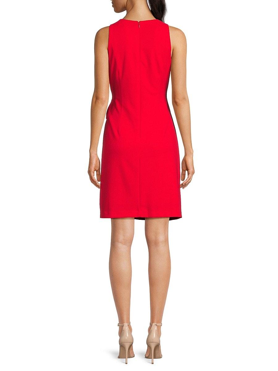 Julia jordan ruffled sheath dress discount