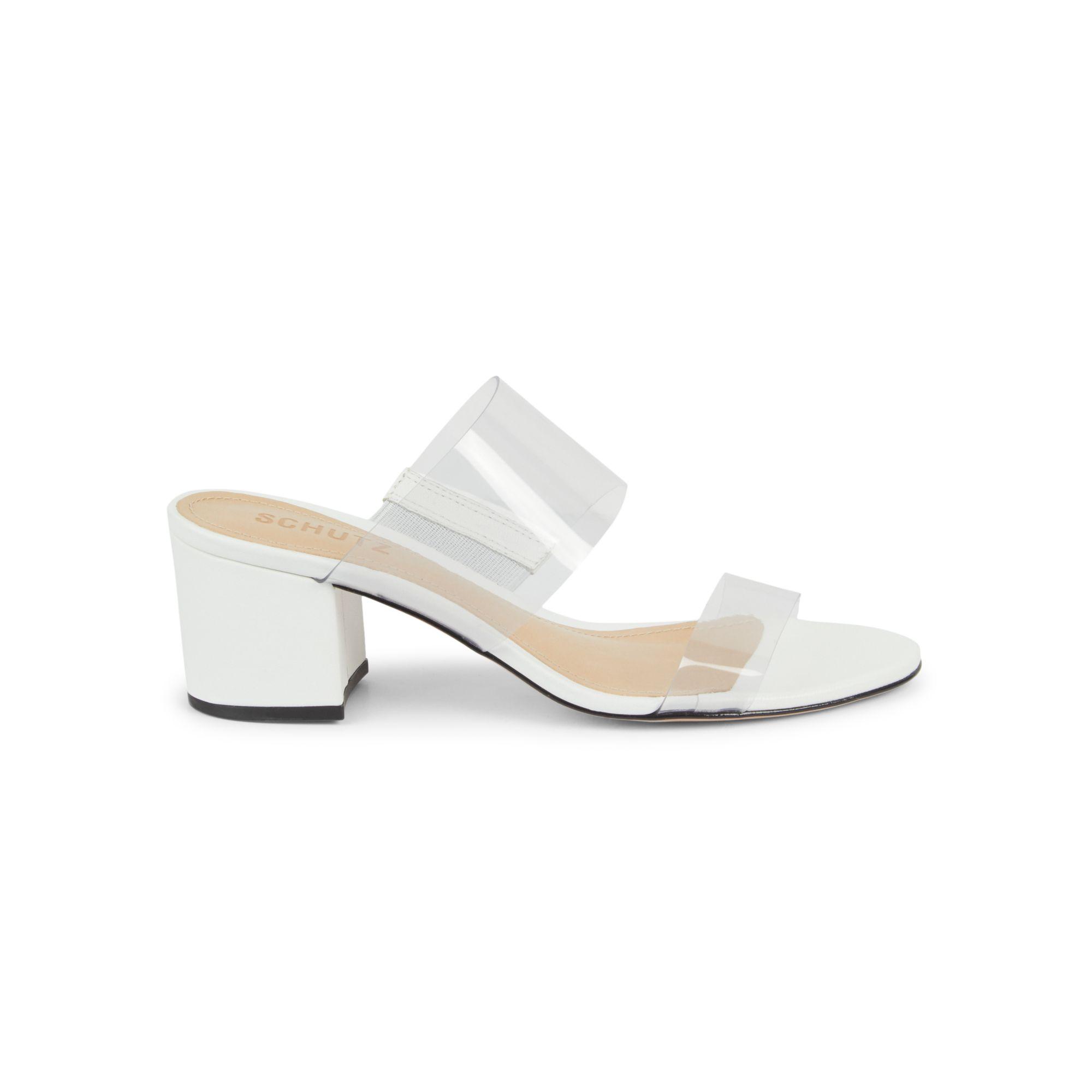 schutz clear strap heels