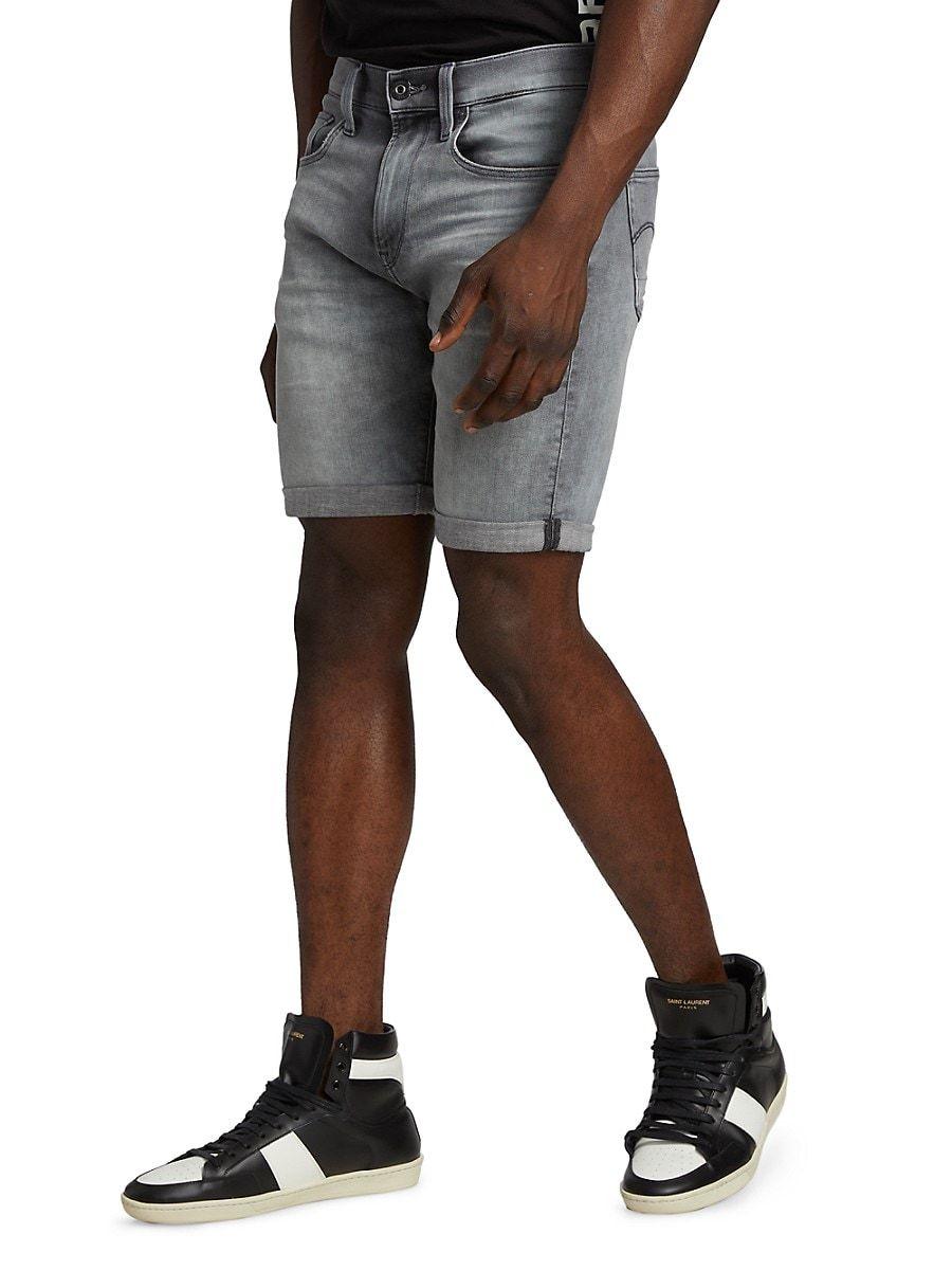 G-Star RAW 3301 Faded Slim-fit Jean Shorts in Gray for Men | Lyst
