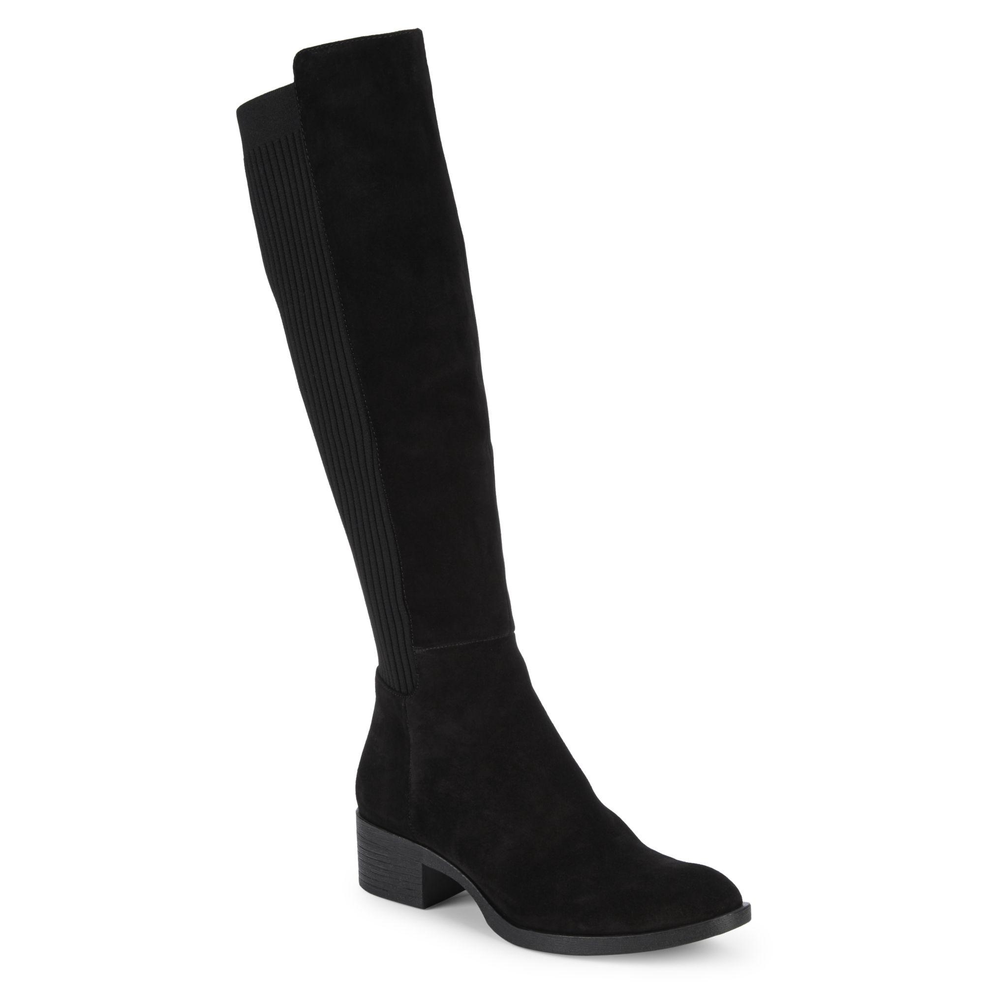 Kenneth Cole Suede Lina Knee-high Boots in Black - Lyst