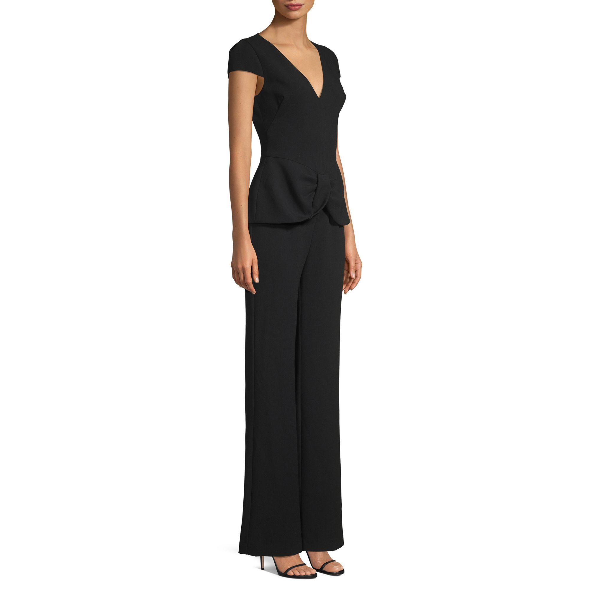 black halo peplum jumpsuit