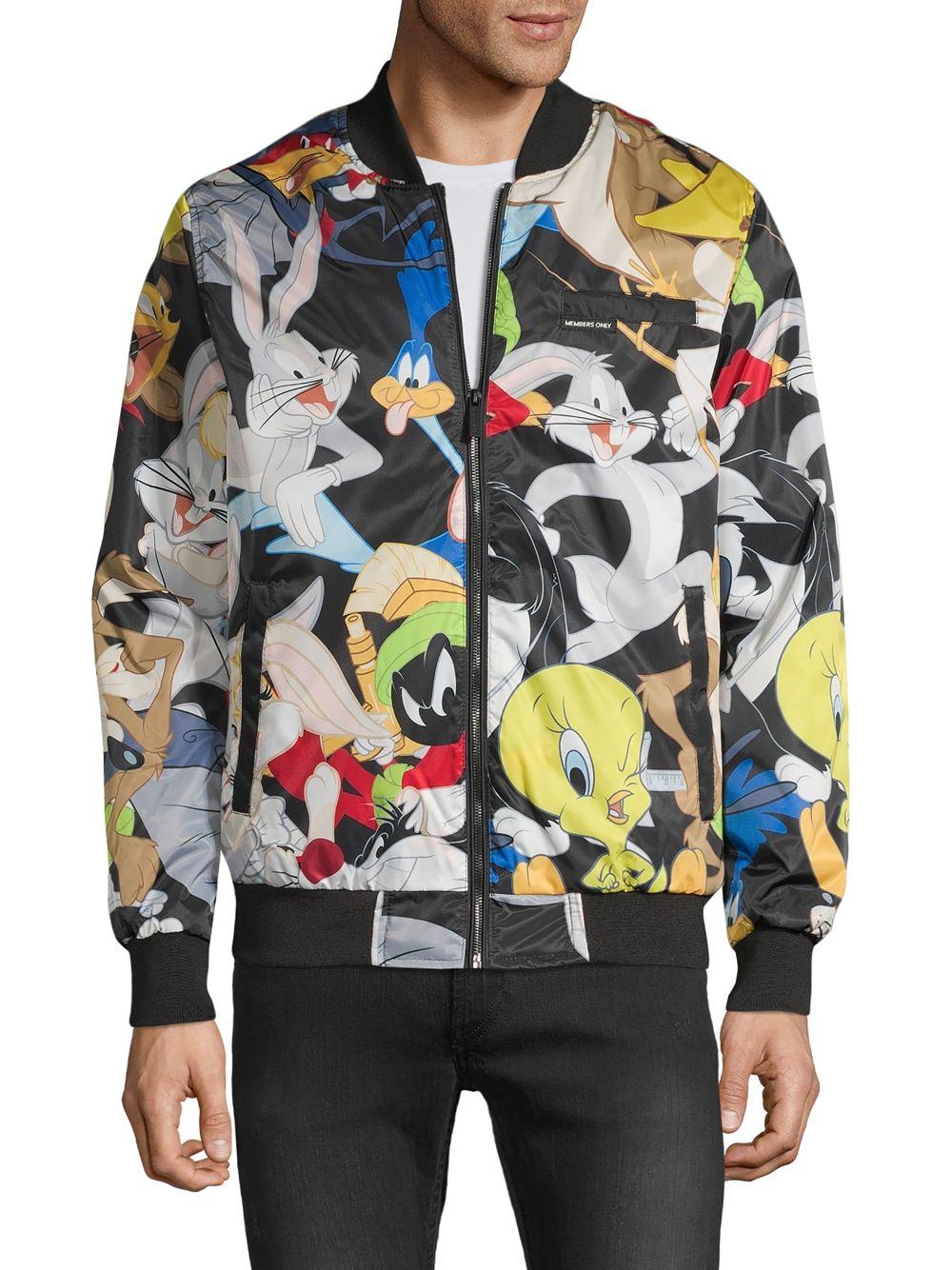 Synthetic Looney Tunes Bomber Jacket 