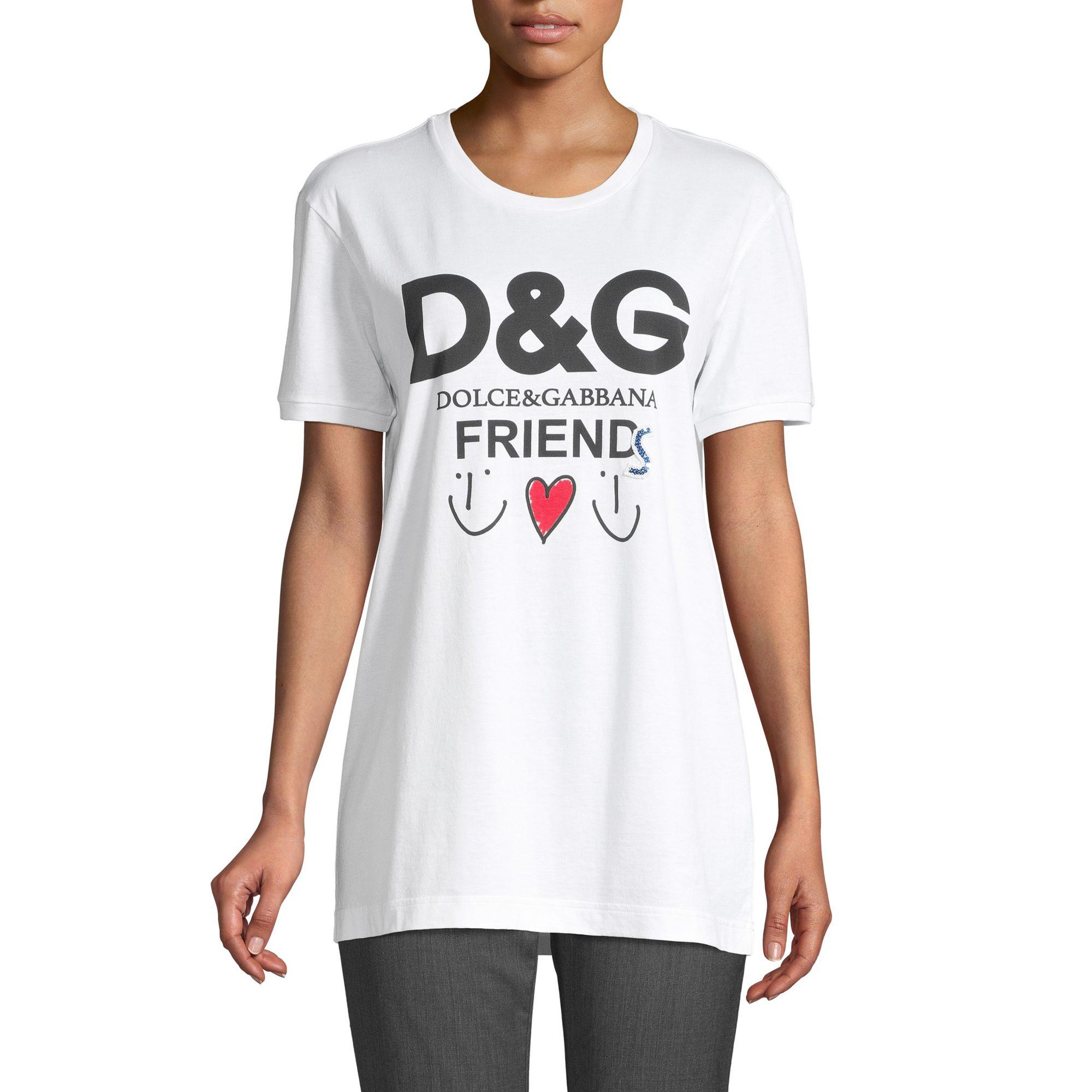 Dolce & Gabbana Cotton D & G Friends T-shirt in White - Lyst