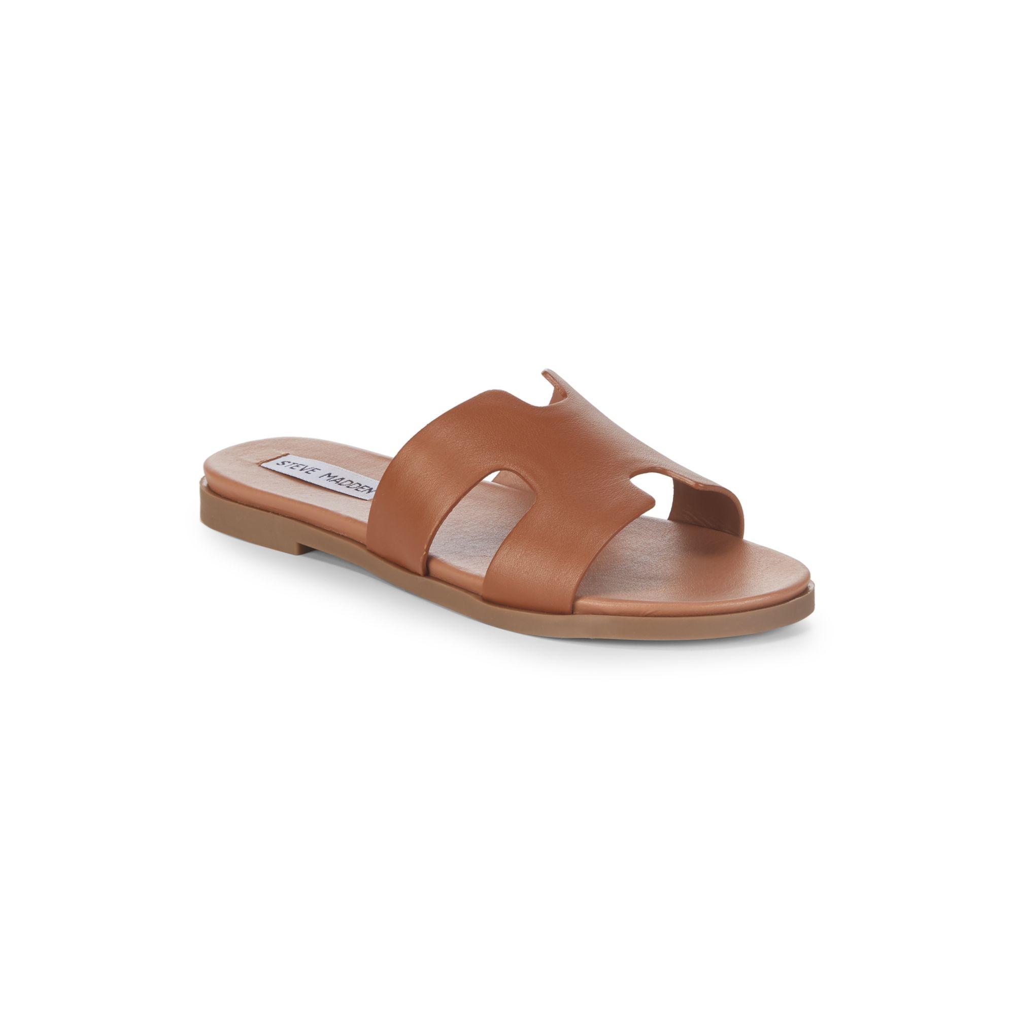 Steve Madden Dariella Leather Sandals in Brown | Lyst