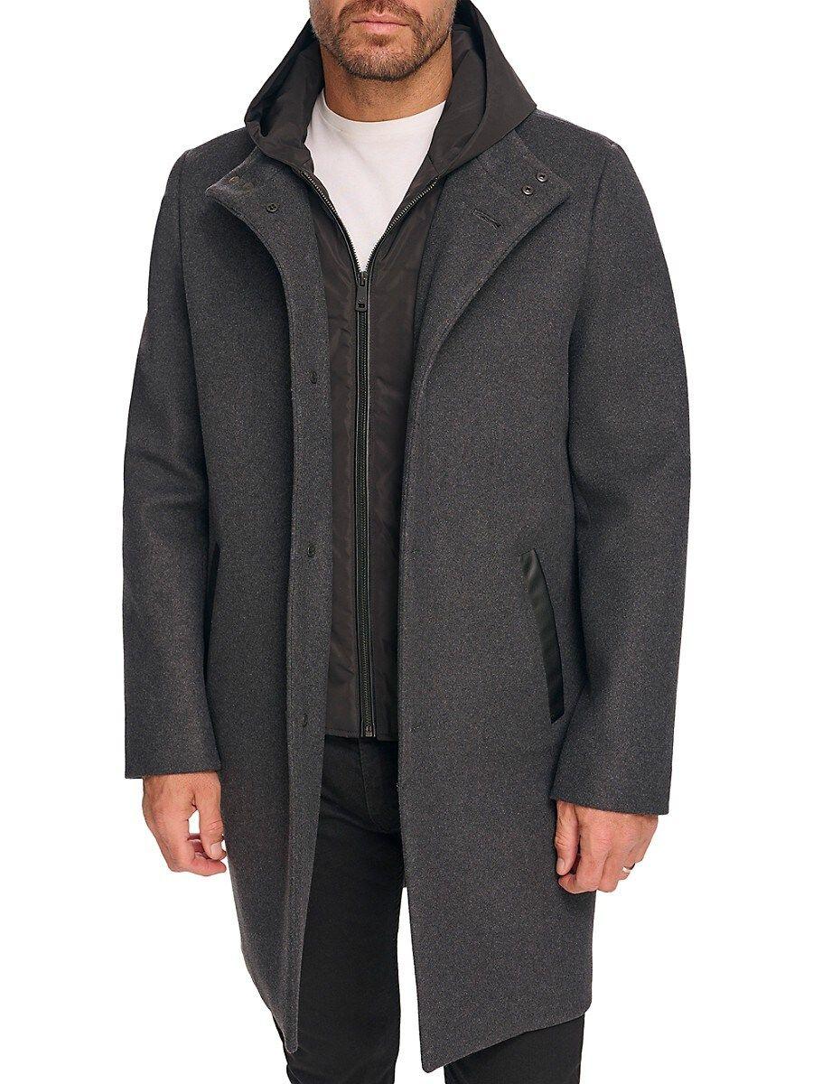 Gray shop overcoat mens