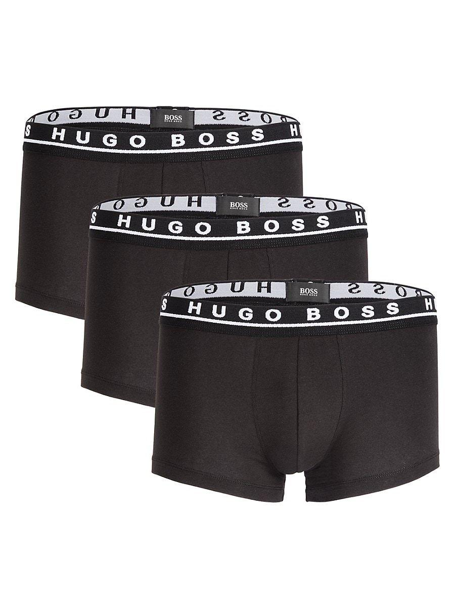 BOSS by HUGO BOSS 3-pack Logo Boxer Briefs in Black for Men | Lyst