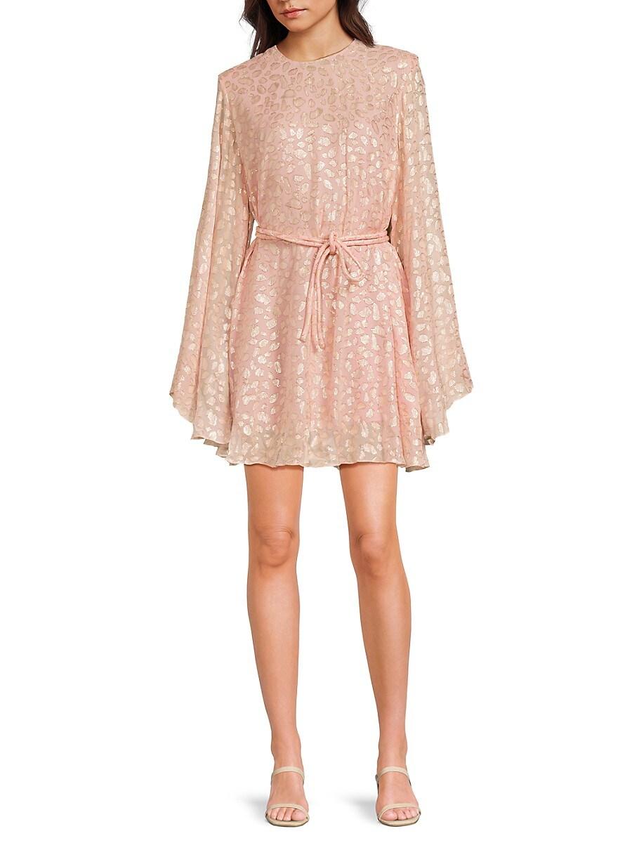 Red Floral-print silk crepe de chine midi dress | STELLA