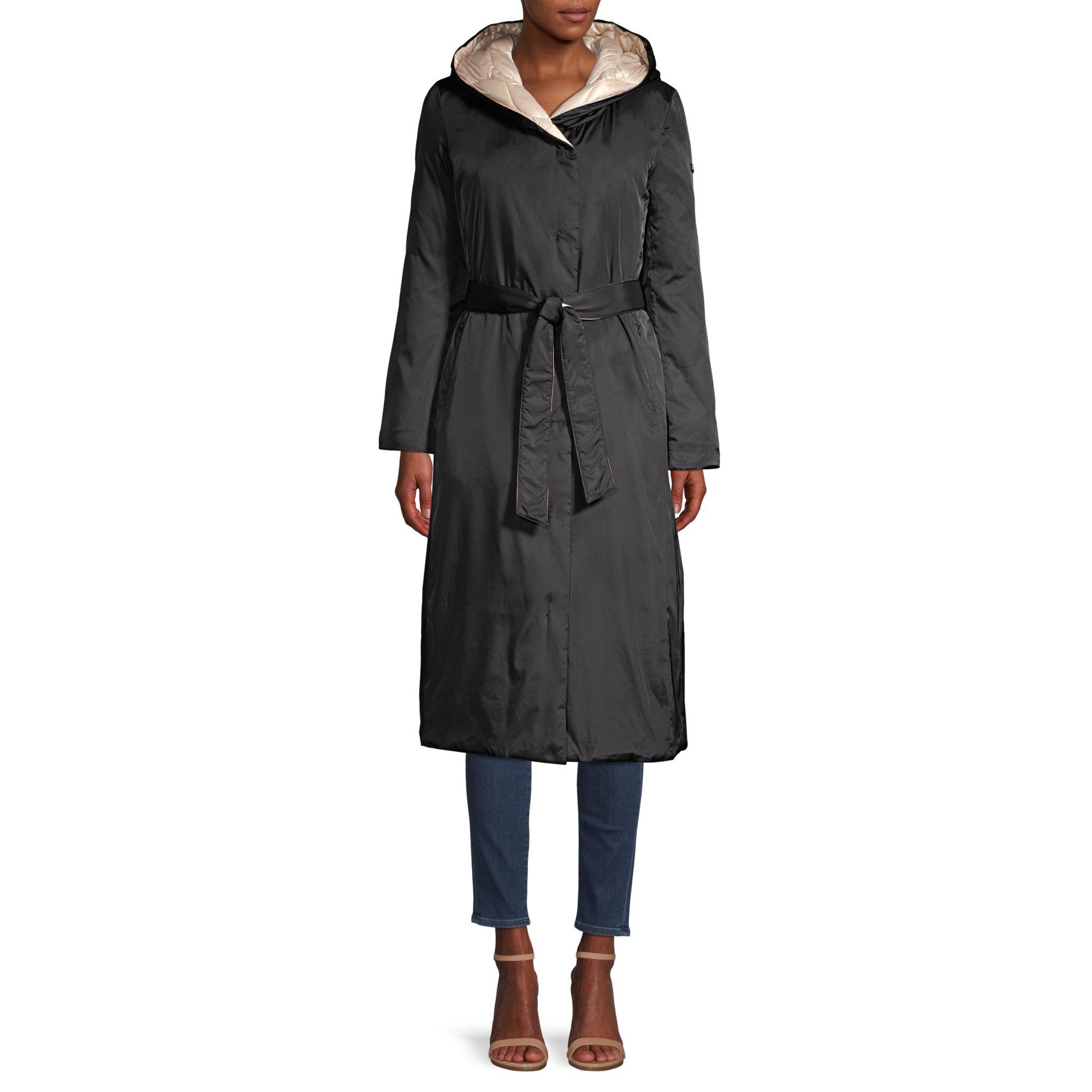 dkny long down coat