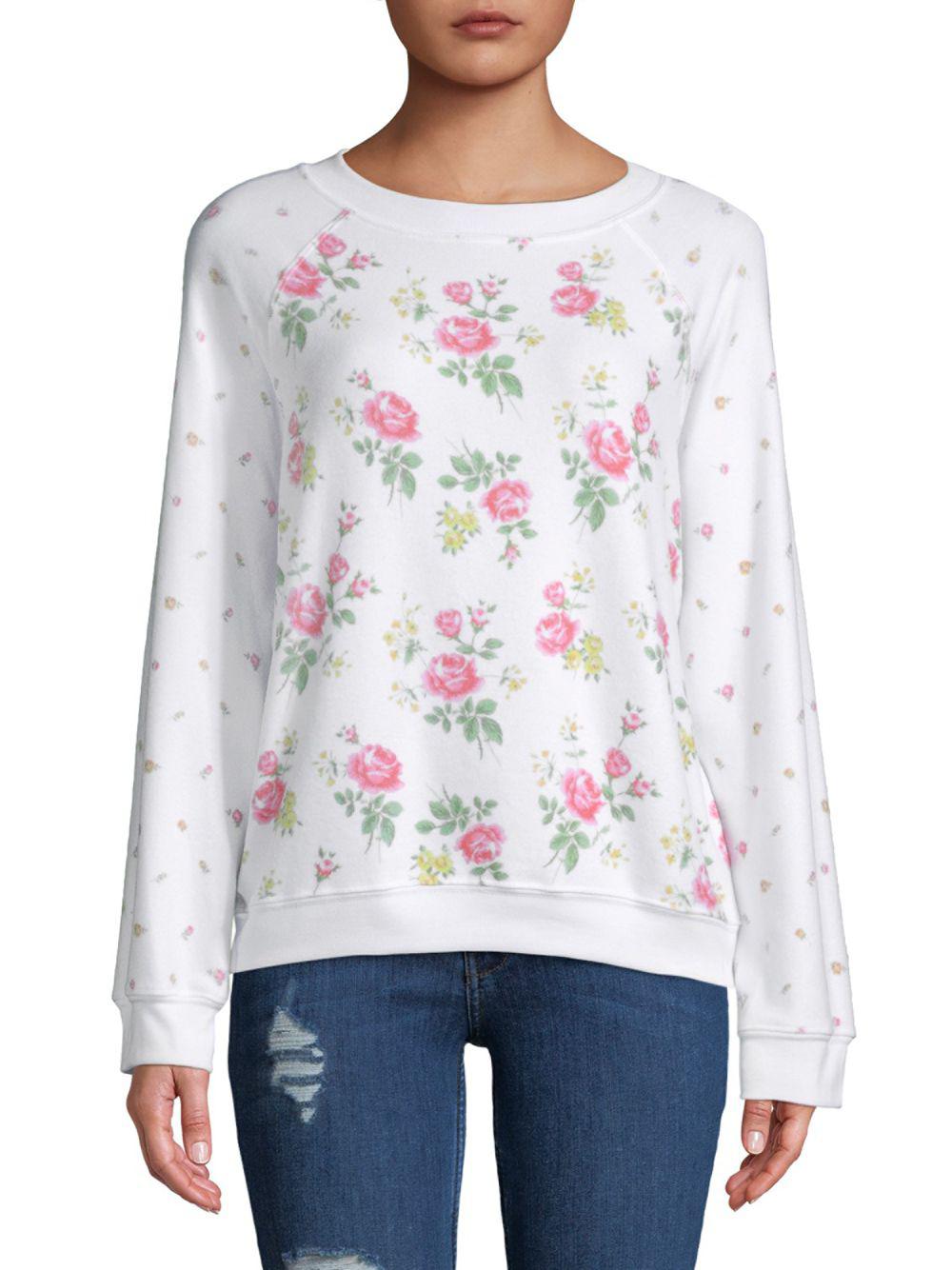 wildfox floral sweatshirt