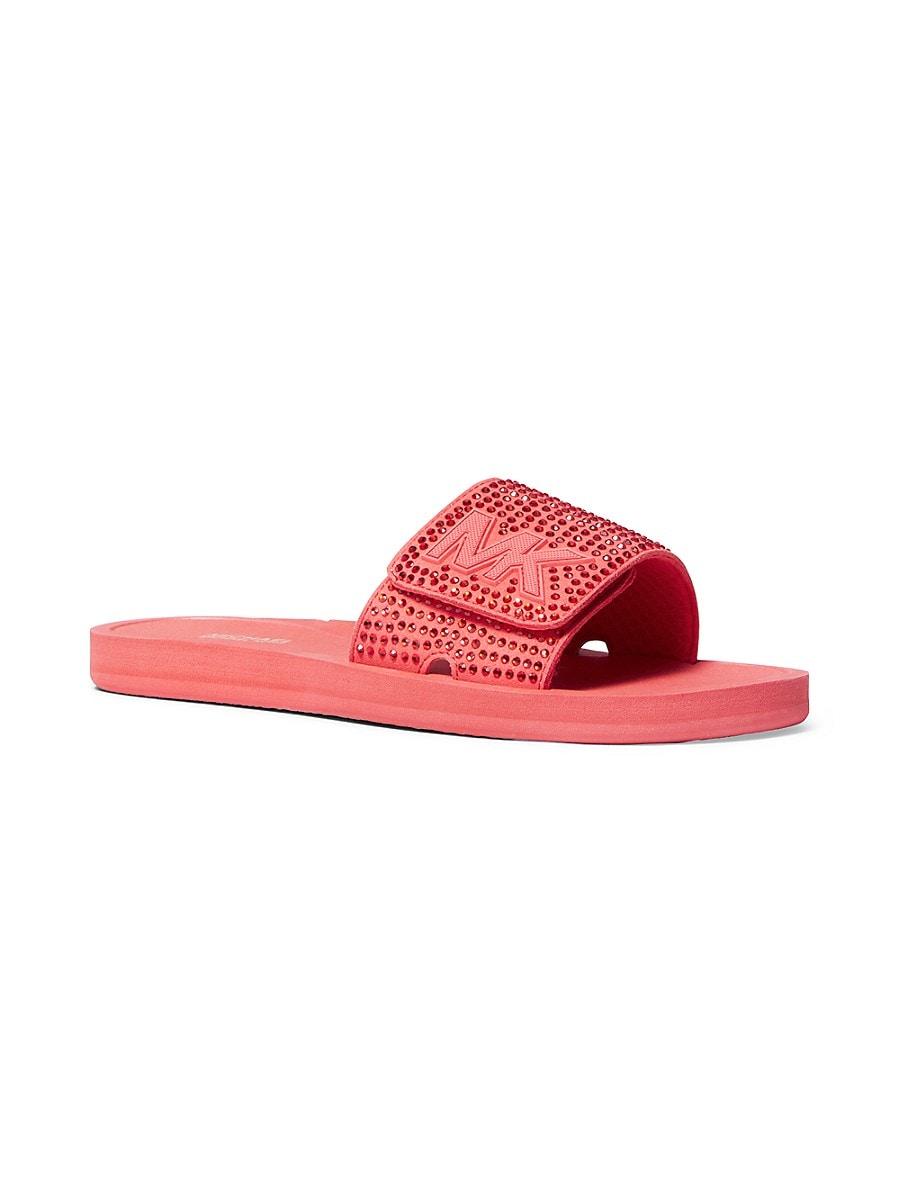 Michael kors slides womens cheap red