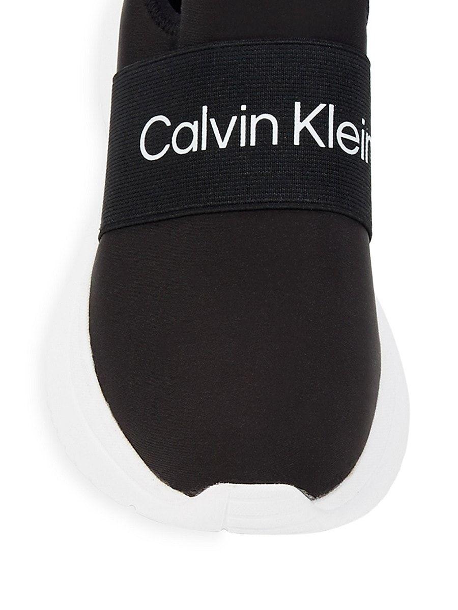 Calvin Klein Kcuzza Logo Slip On Sneakers in Black | Lyst