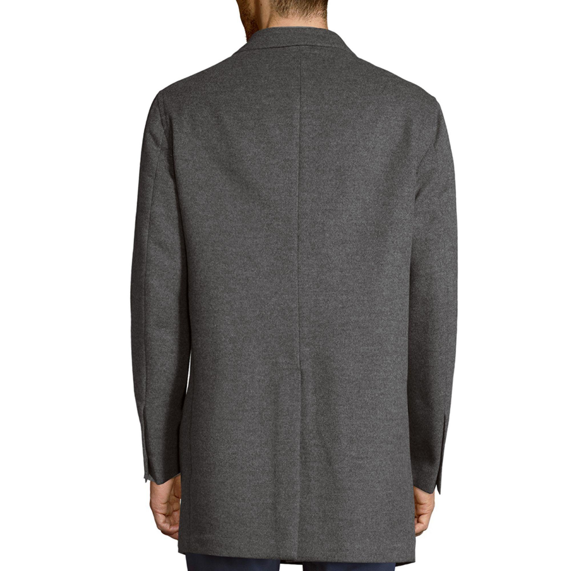 Saks Fifth Avenue Doublefaced Wool & Cashmere Top Coat in Grey (Gray