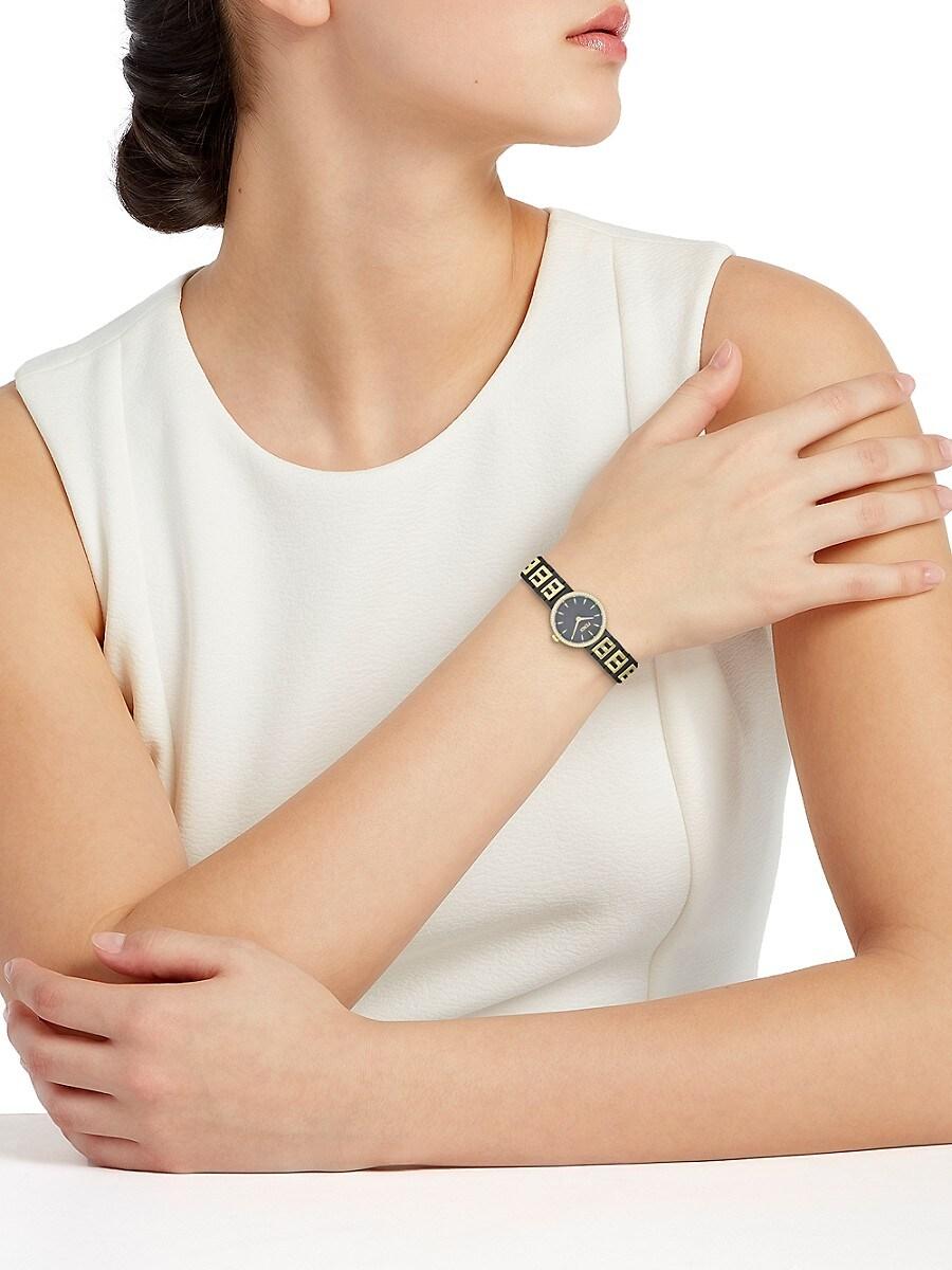 Fendi Forever Two-Tone Stainless Steel & 0.16 Tcw Diamond