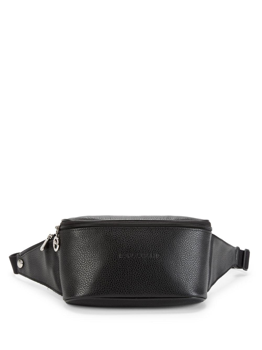 Lyst Longchamp Textured Leather Belt Bag In Black Longchamp Women S Black Textured Leather Belt Bag