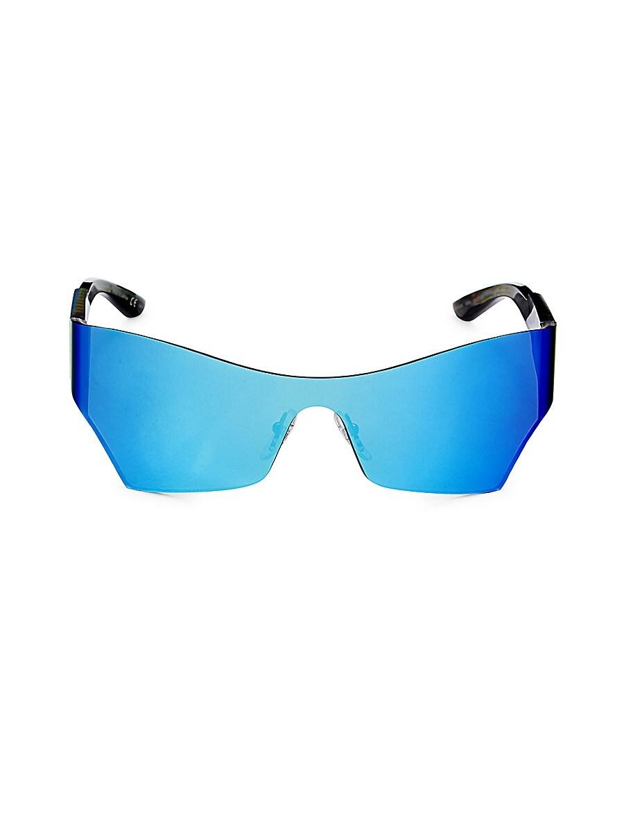Balenciaga 99mm Shield Sunglasses in Blue | Lyst