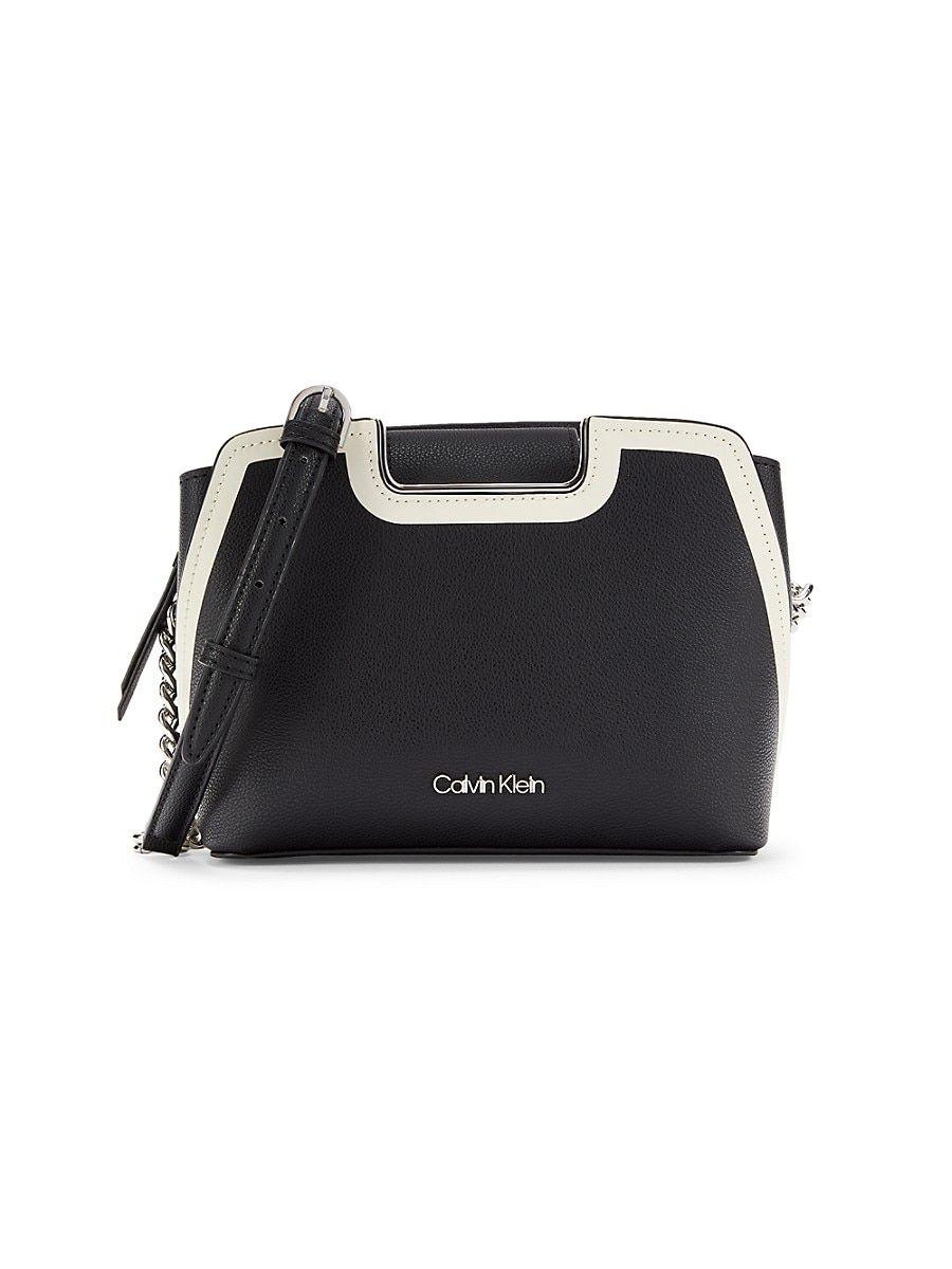 Calvin Klein Finley Faux Leather Crossbody Bag in Black Lyst