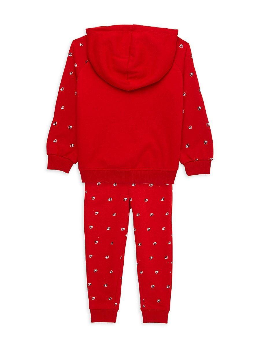 Tommy Hilfiger Little Girl s 2 piece Logo Hoodie joggers Set in