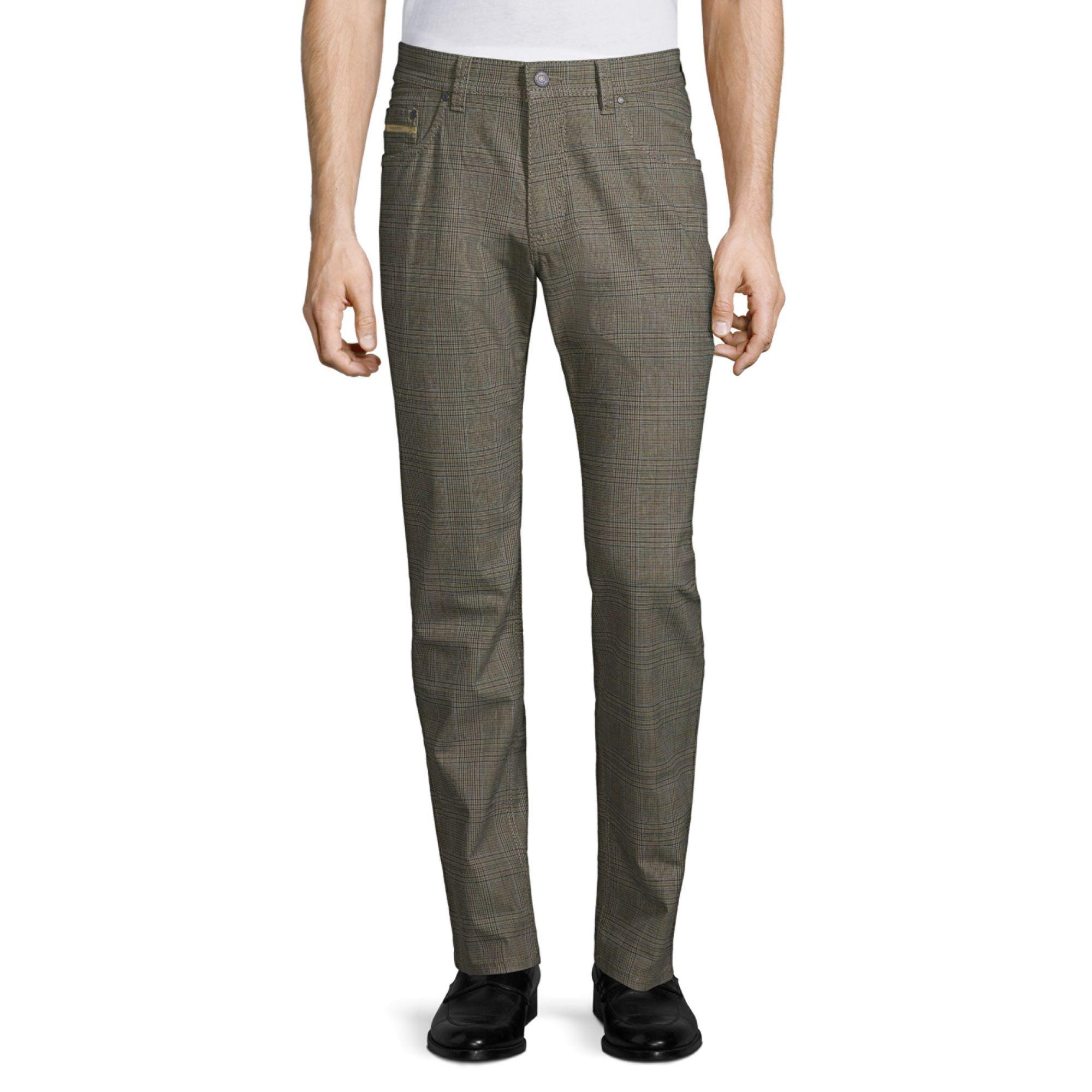 Bugatti Cotton Modern Glen Check Five-pocket Pants in Grey (Gray) for ...