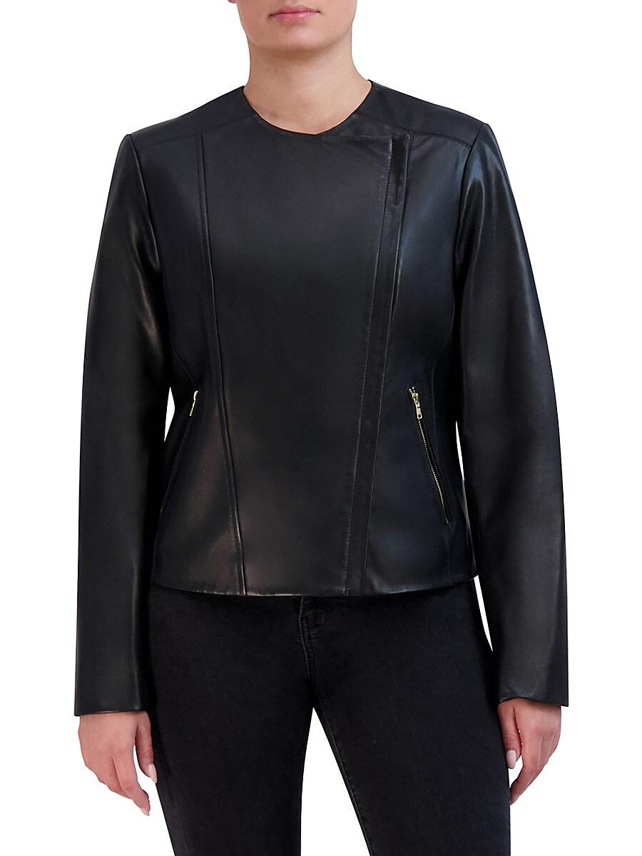 Cole haan leather jacket women online