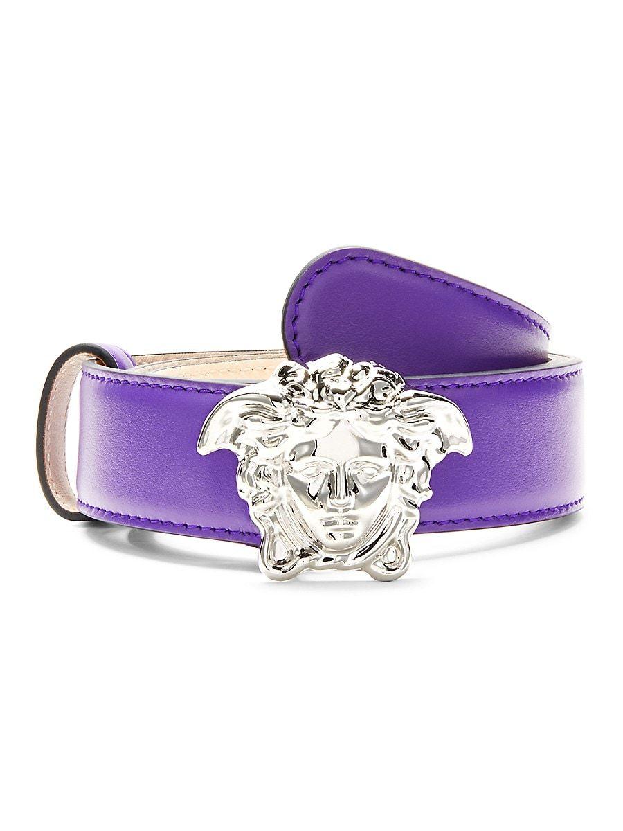 Versace Men's Medusa-Buckle Leather Belt