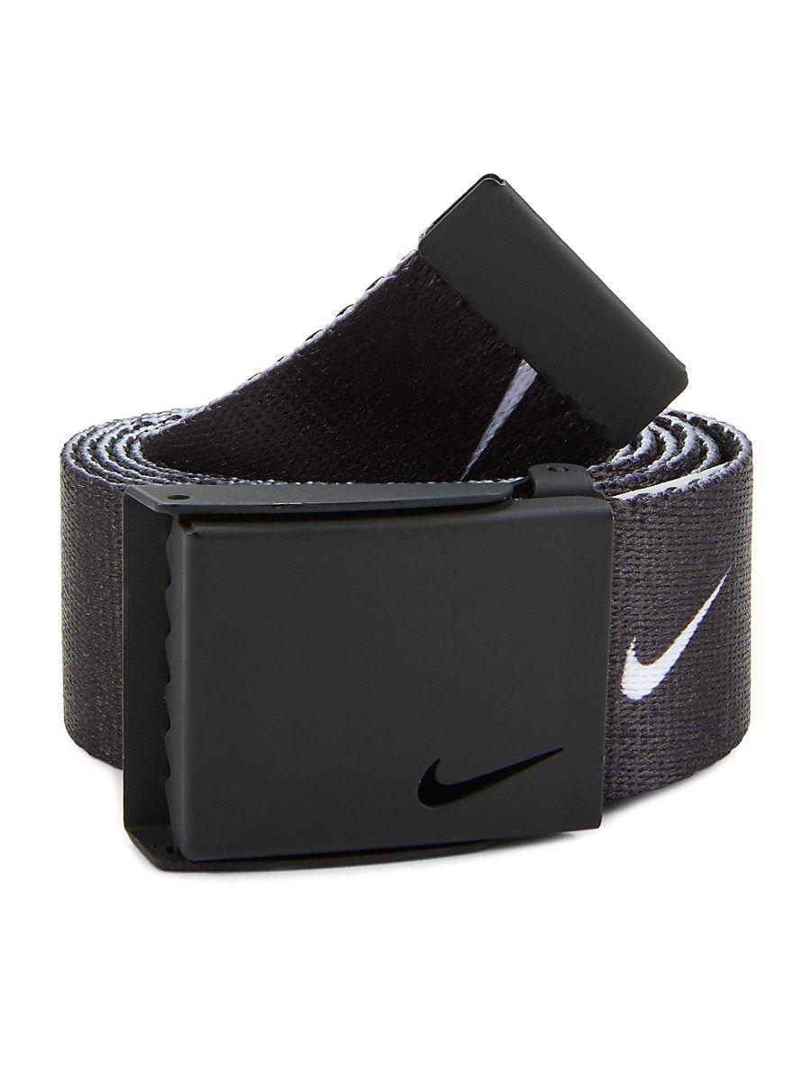 Nike Swoosh Repeat Webbing Belt in Black for Men | Lyst